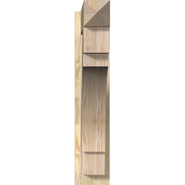 Merced Rough Sawn Arts And Crafts Outlooker, Douglas Fir, 6W X 26D X 30H